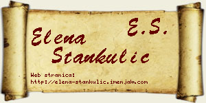 Elena Stankulić vizit kartica
